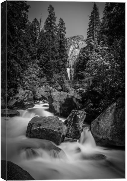 Merced River and Vernal Falls, Yosemite Canvas Print by Gareth Burge Photography