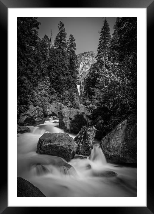 Merced River and Vernal Falls, Yosemite Framed Mounted Print by Gareth Burge Photography