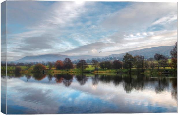 Pendle at Dawn . Canvas Print by Irene Burdell