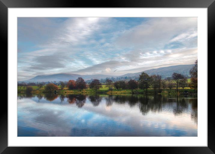 Pendle at Dawn . Framed Mounted Print by Irene Burdell
