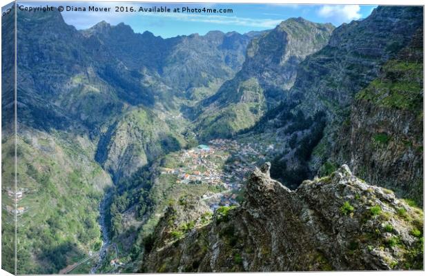 The High Mountains of Madeira Canvas Print by Diana Mower