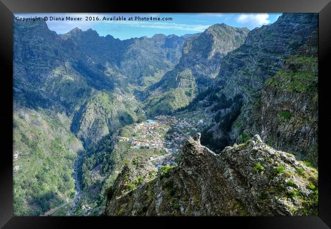 The High Mountains of Madeira Framed Print by Diana Mower