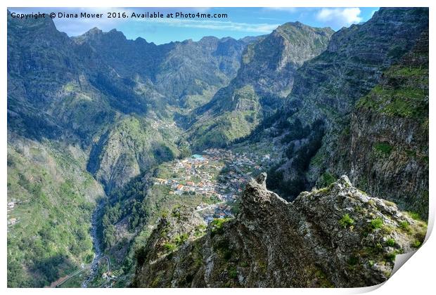 The High Mountains of Madeira Print by Diana Mower