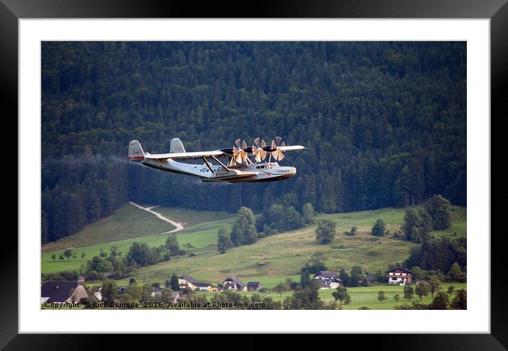 Flying In The Alps Framed Mounted Print by Rick Penrose