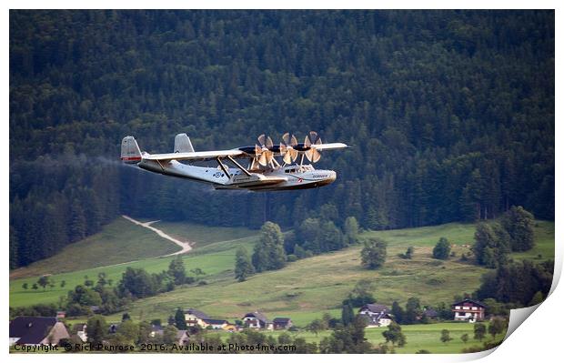 Flying In The Alps Print by Rick Penrose