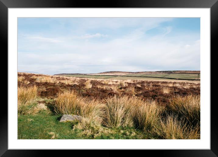 Footpath on Curbar Edge. Derbyshire, UK. Framed Mounted Print by Liam Grant