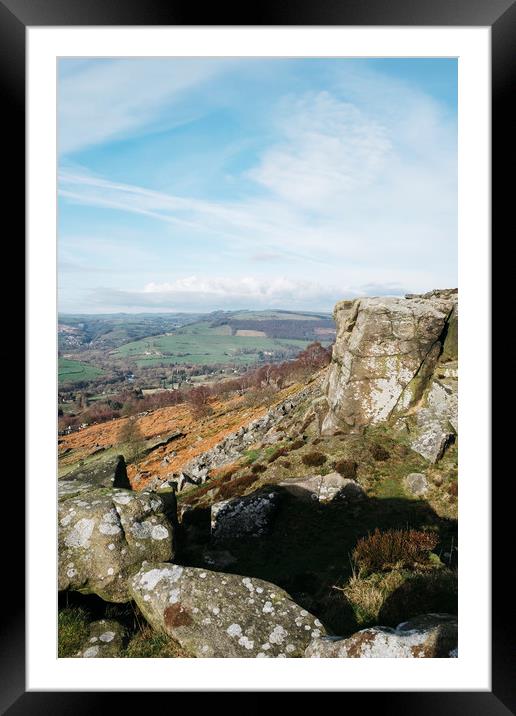 View from Curbar Edge. Derbyshire, UK. Framed Mounted Print by Liam Grant