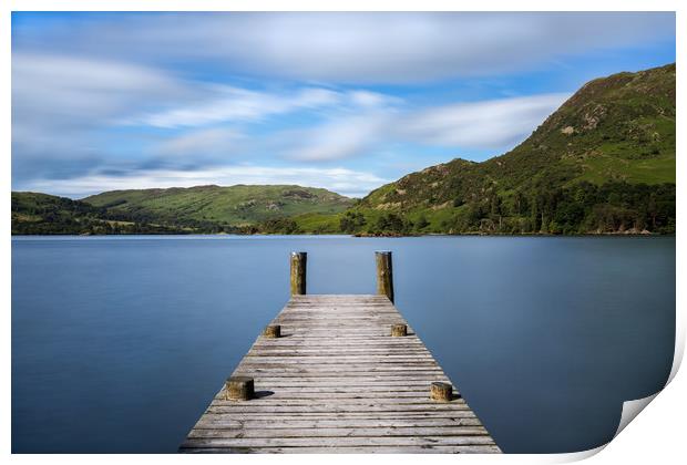 Ullswater Jetty Print by Roger Green