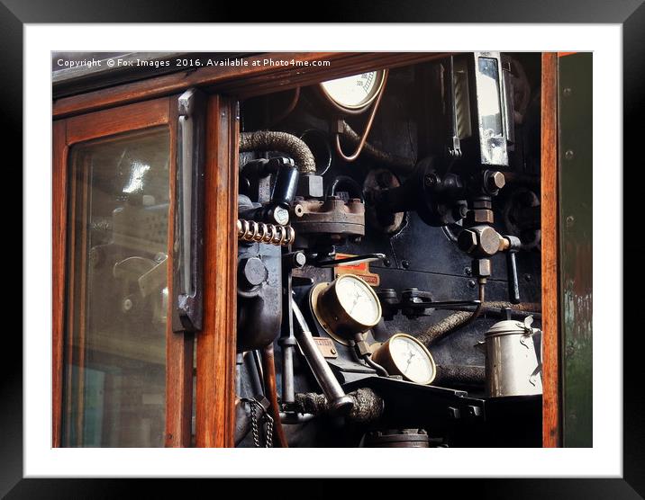 locomotive  clocks Framed Mounted Print by Derrick Fox Lomax
