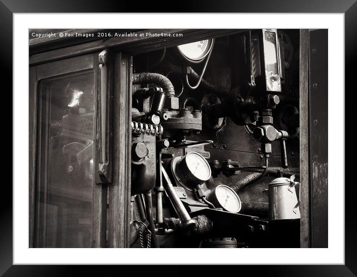 locomotive  clocks Framed Mounted Print by Derrick Fox Lomax