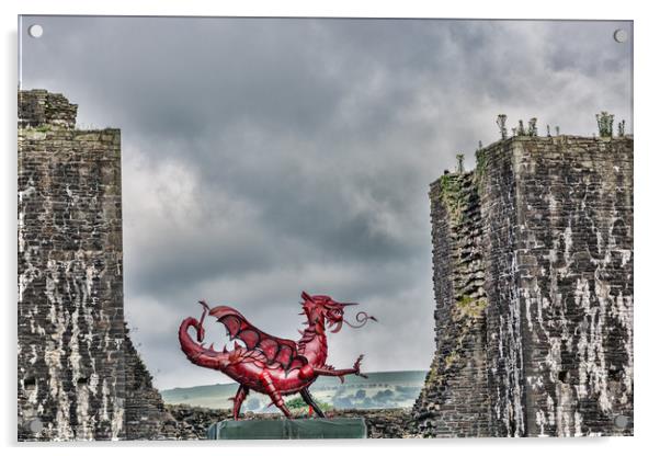 Gareth The Dragon 1 Acrylic by Steve Purnell