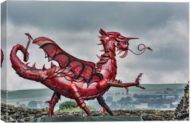Gareth The Dragon 2 Canvas Print by Steve Purnell