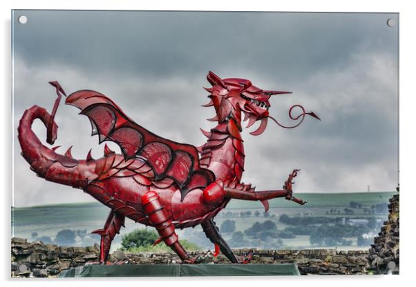 Gareth The Dragon 2 Acrylic by Steve Purnell