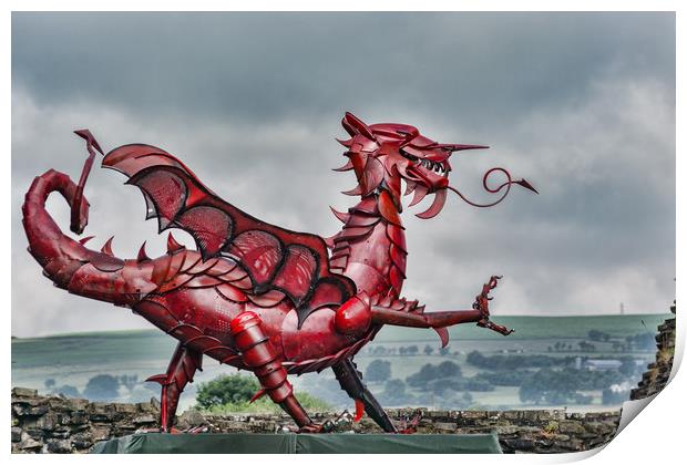 Gareth The Dragon 2 Print by Steve Purnell