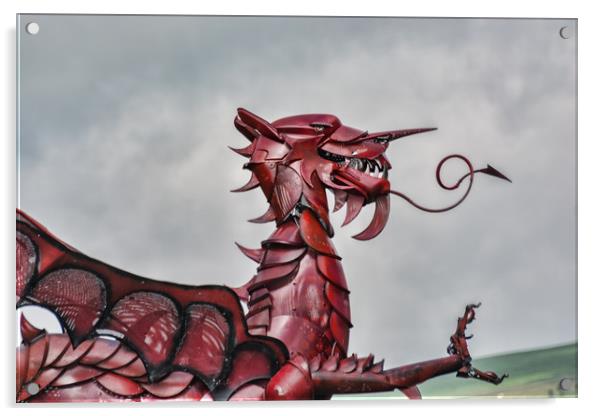Gareth The Dragon 3 Acrylic by Steve Purnell