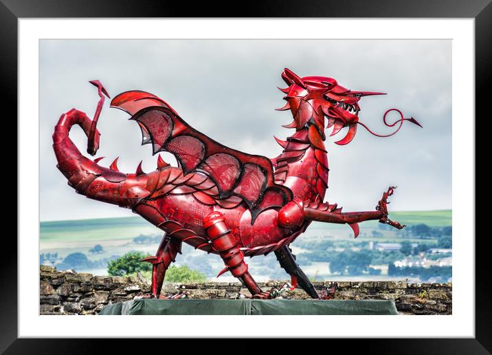 Gareth The Dragon 4 Framed Mounted Print by Steve Purnell
