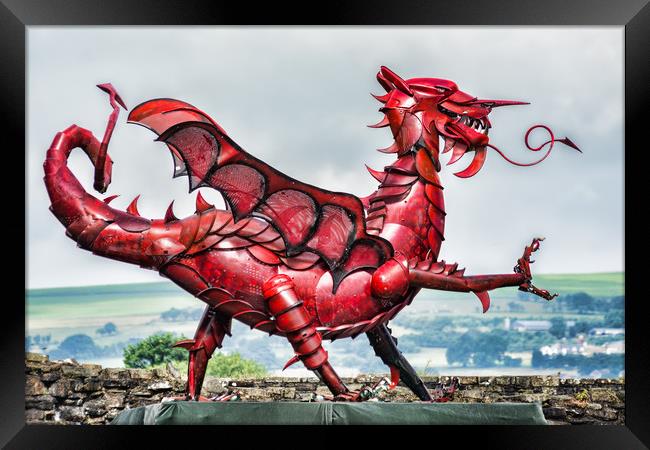 Gareth The Dragon 4 Framed Print by Steve Purnell