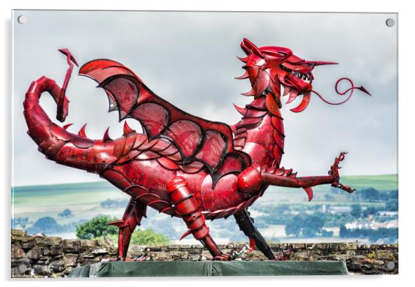 Gareth The Dragon 4 Acrylic by Steve Purnell