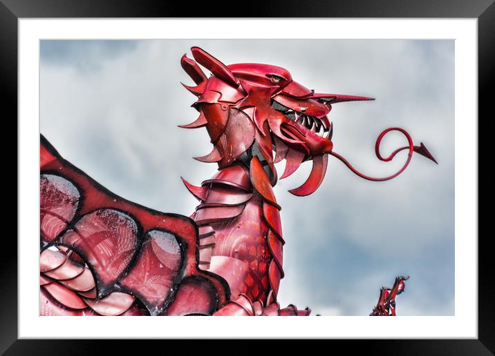 Gareth The Dragon 5 Framed Mounted Print by Steve Purnell