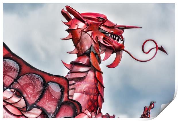 Gareth The Dragon 5 Print by Steve Purnell