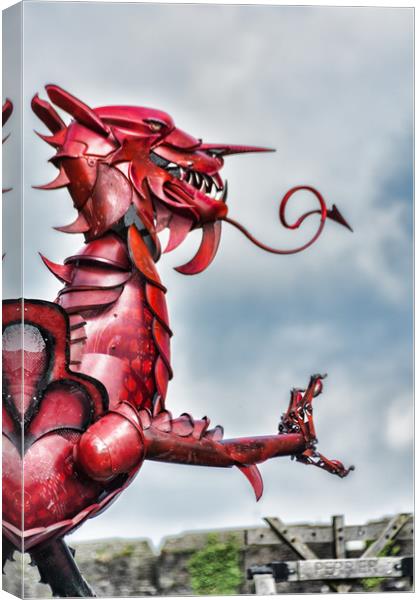 Gareth The Dragon 6 Canvas Print by Steve Purnell