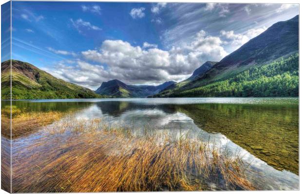 Buttermere Lake Canvas Print by Simon Wells
