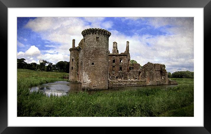 caerlaverock castle Framed Mounted Print by dale rys (LP)