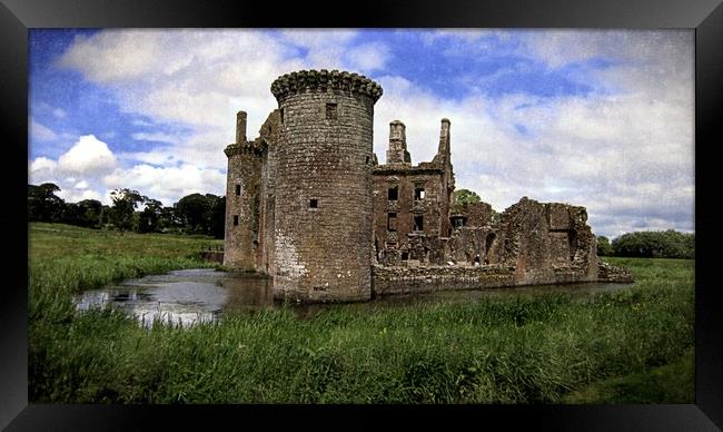 caerlaverock castle Framed Print by dale rys (LP)