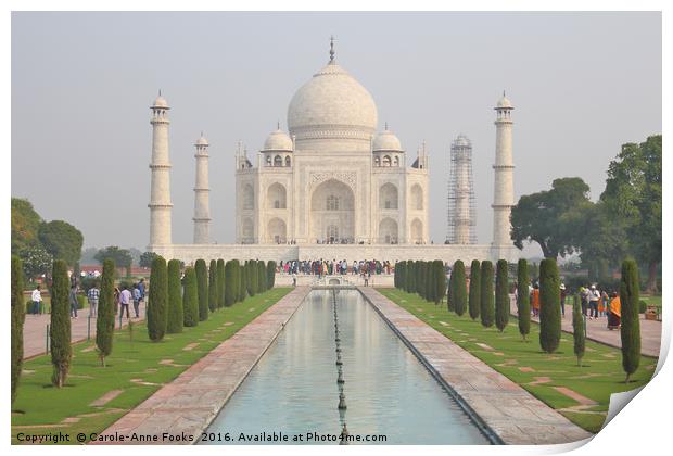 The Taj Mahal, Agra Print by Carole-Anne Fooks