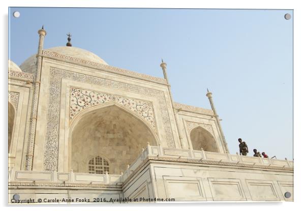 The Taj Mahal, Agra Acrylic by Carole-Anne Fooks