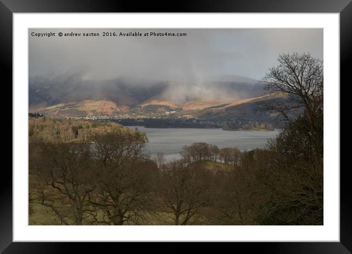 SOMEONES GETTING WET Framed Mounted Print by andrew saxton