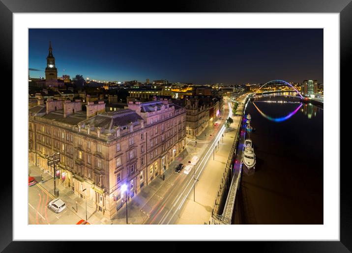 Over the Newcastle Rooftops Framed Mounted Print by Paul Appleby