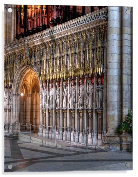 York Minster Choir Screen  Acrylic by Colin irwin