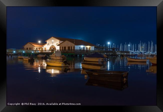 The marina by night Framed Print by Phil Reay