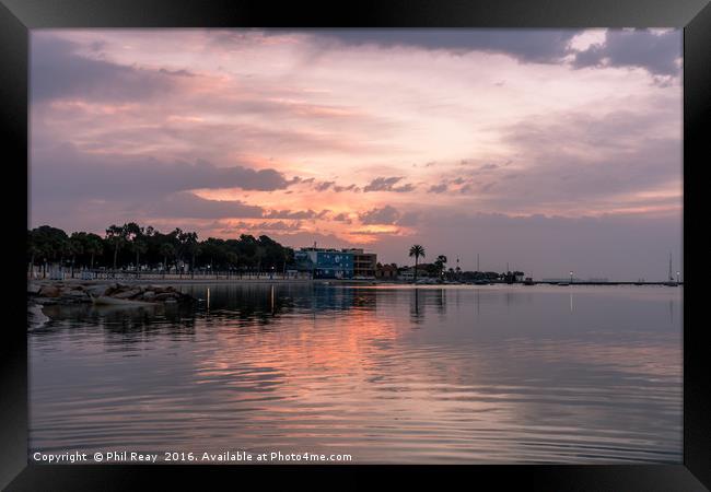 Sunrise over the Mar Menor Framed Print by Phil Reay