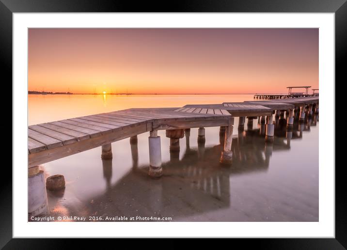 Mar Menor sunrise Framed Mounted Print by Phil Reay