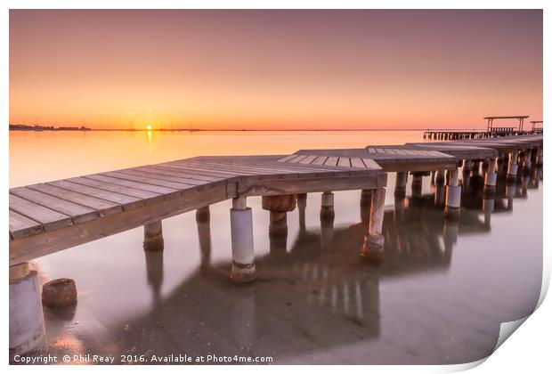 Mar Menor sunrise Print by Phil Reay