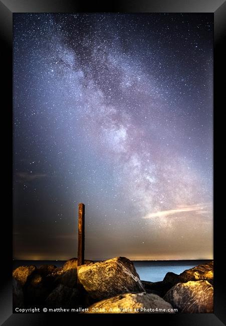 Clacton Beach Milky Way Framed Print by matthew  mallett