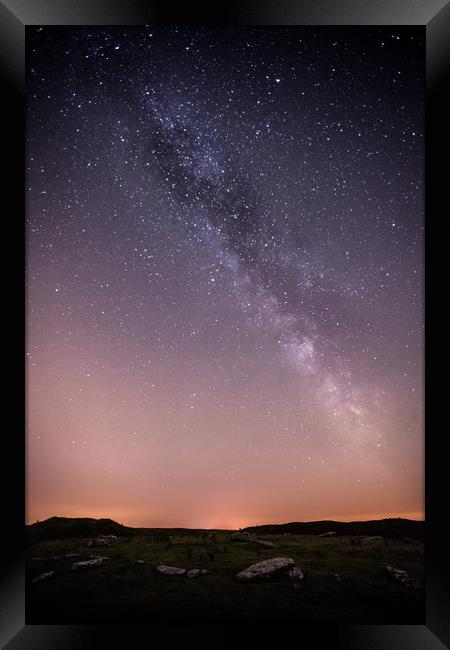 Arbor Low Milky Way Framed Print by James Grant