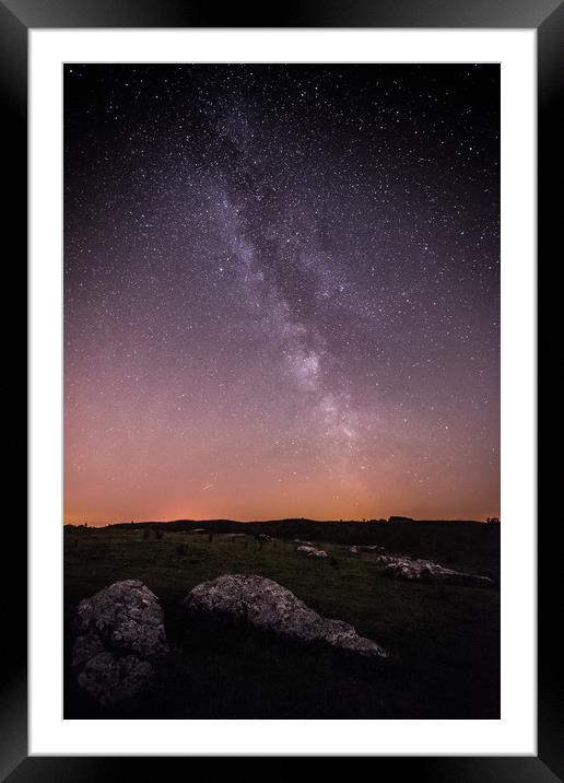 Arbor Low Milky Way Framed Mounted Print by James Grant