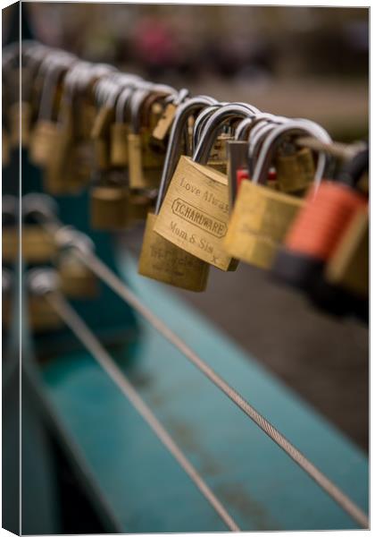 Bakewell Love Locks Canvas Print by James Grant