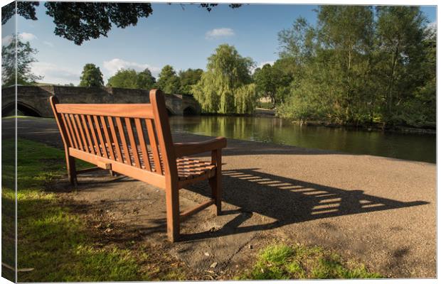 Bakewell Bench Canvas Print by James Grant