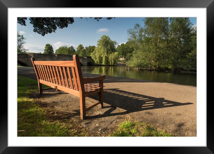 Bakewell Bench Framed Mounted Print by James Grant