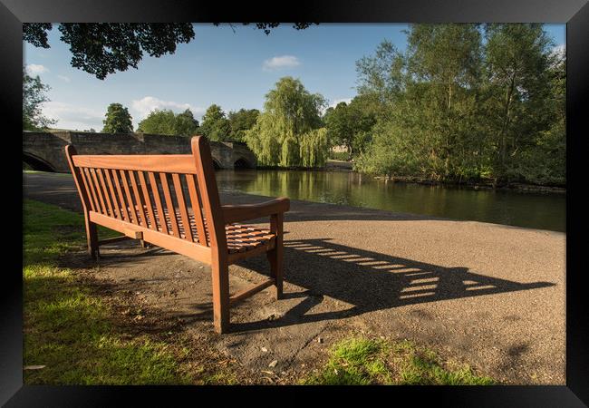 Bakewell Bench Framed Print by James Grant