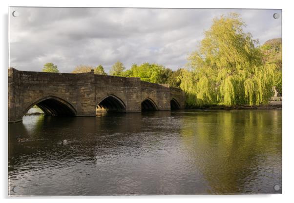 Bakewell Bridge Acrylic by James Grant
