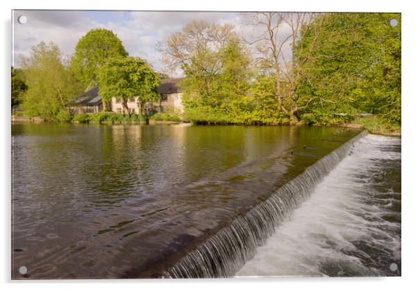 Bakewell Weir Acrylic by James Grant