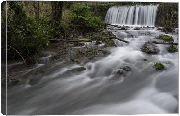 Bonsall Brook Waterfall Canvas Print by James Grant