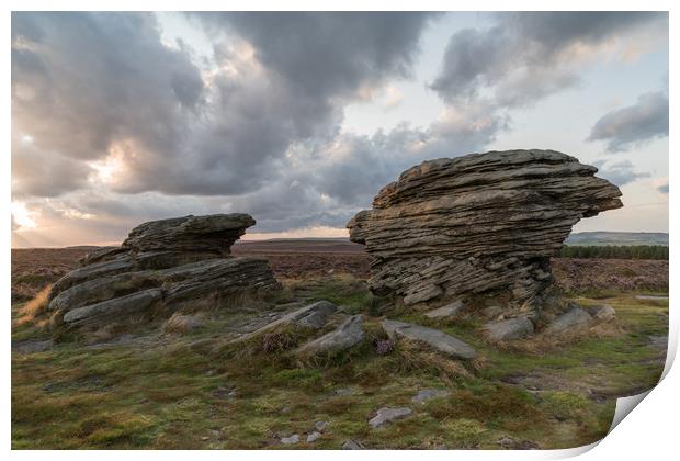 Ox Stones Sunset Print by James Grant