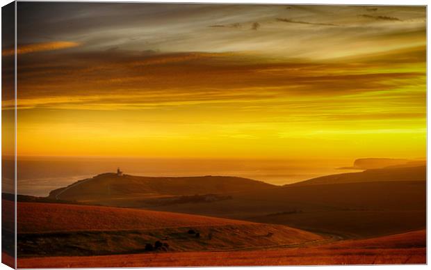 Belle Tout Sunset Canvas Print by Phil Clements