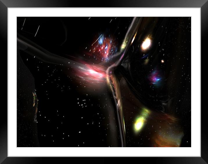 Cosmic Abstraction Framed Mounted Print by Hugh Fathers
